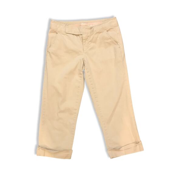 Vince Beige Tan Chino Rolled Hem Capri Work Pants 2 - Picture 1 of 7